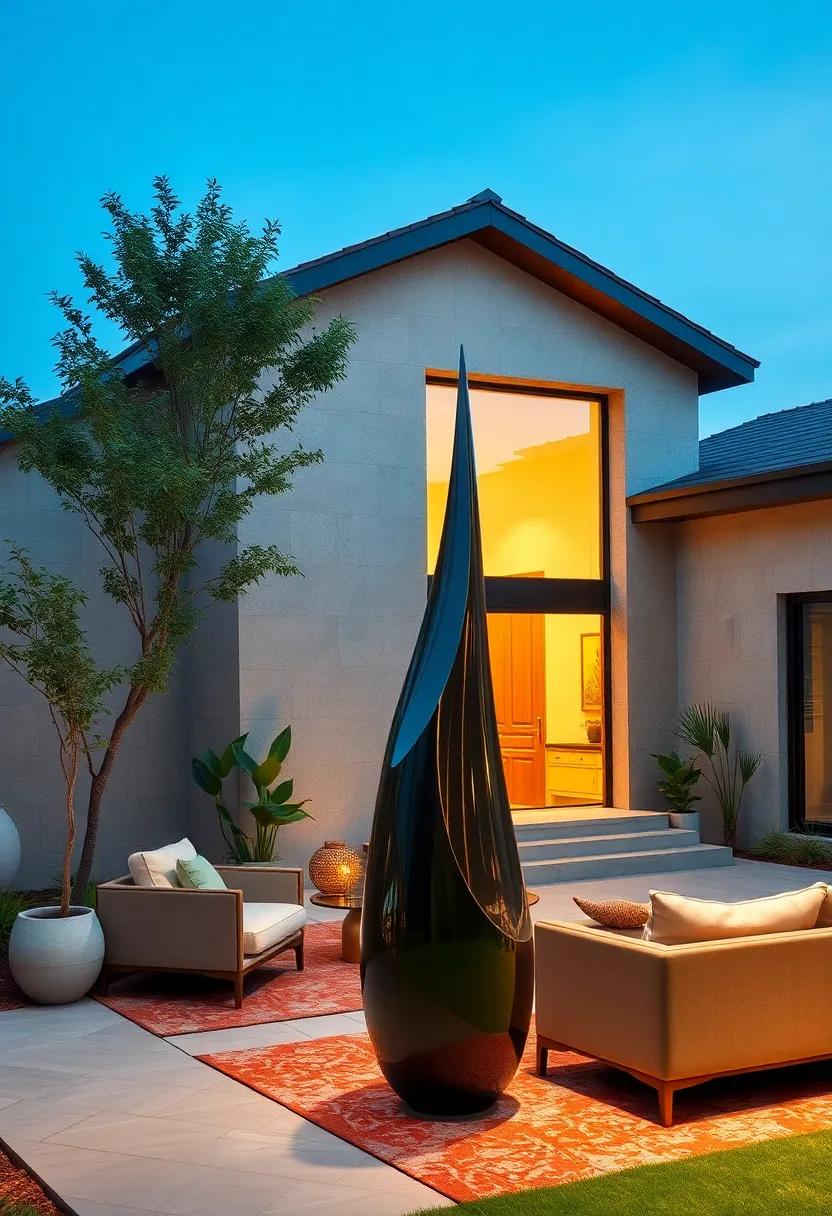 Juxtaposition of Old and New Architectural Elements Through Front Yard Installations