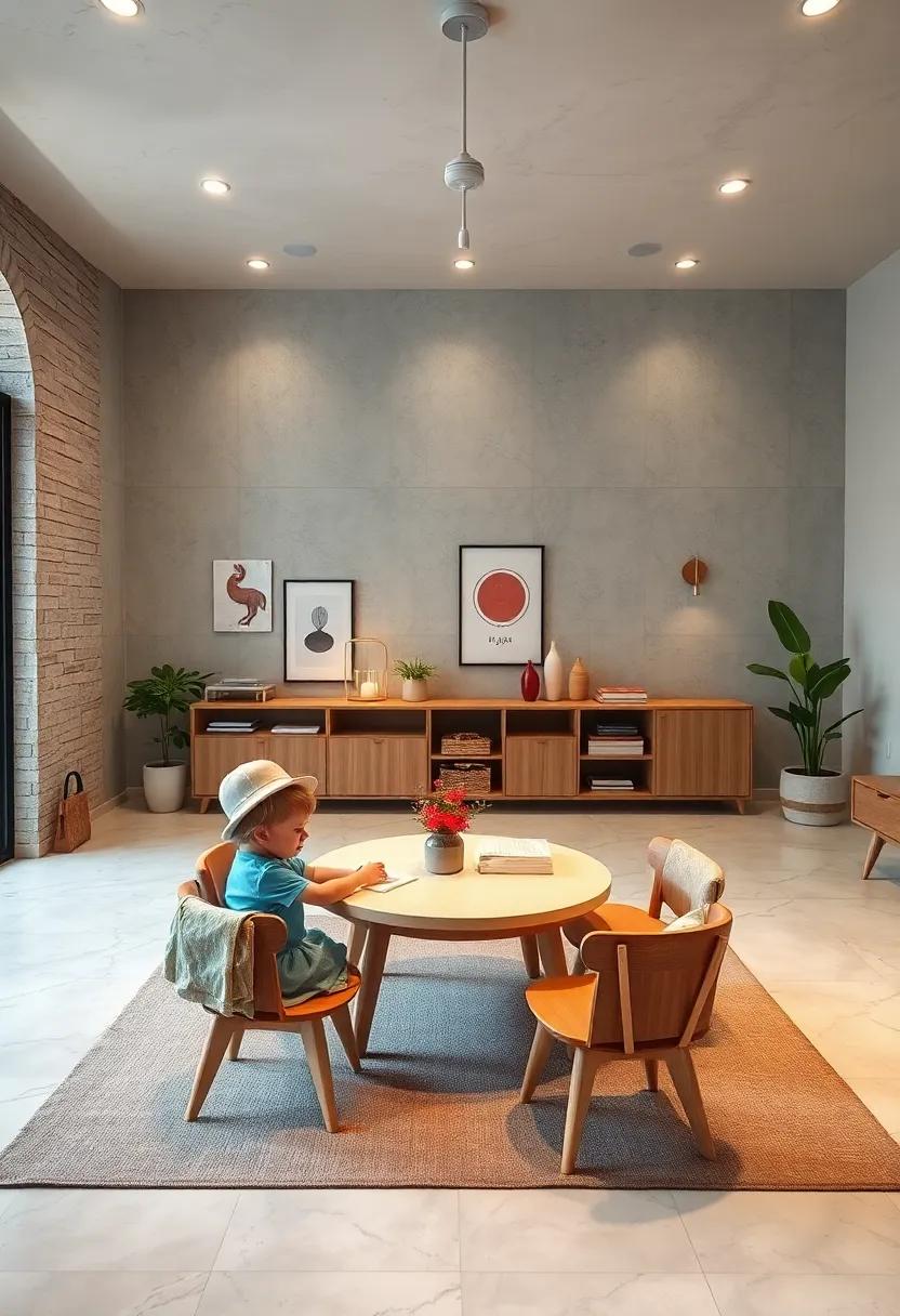 Designating Zones for Practical Life Skills, Sensory Activities, and Creative Expression