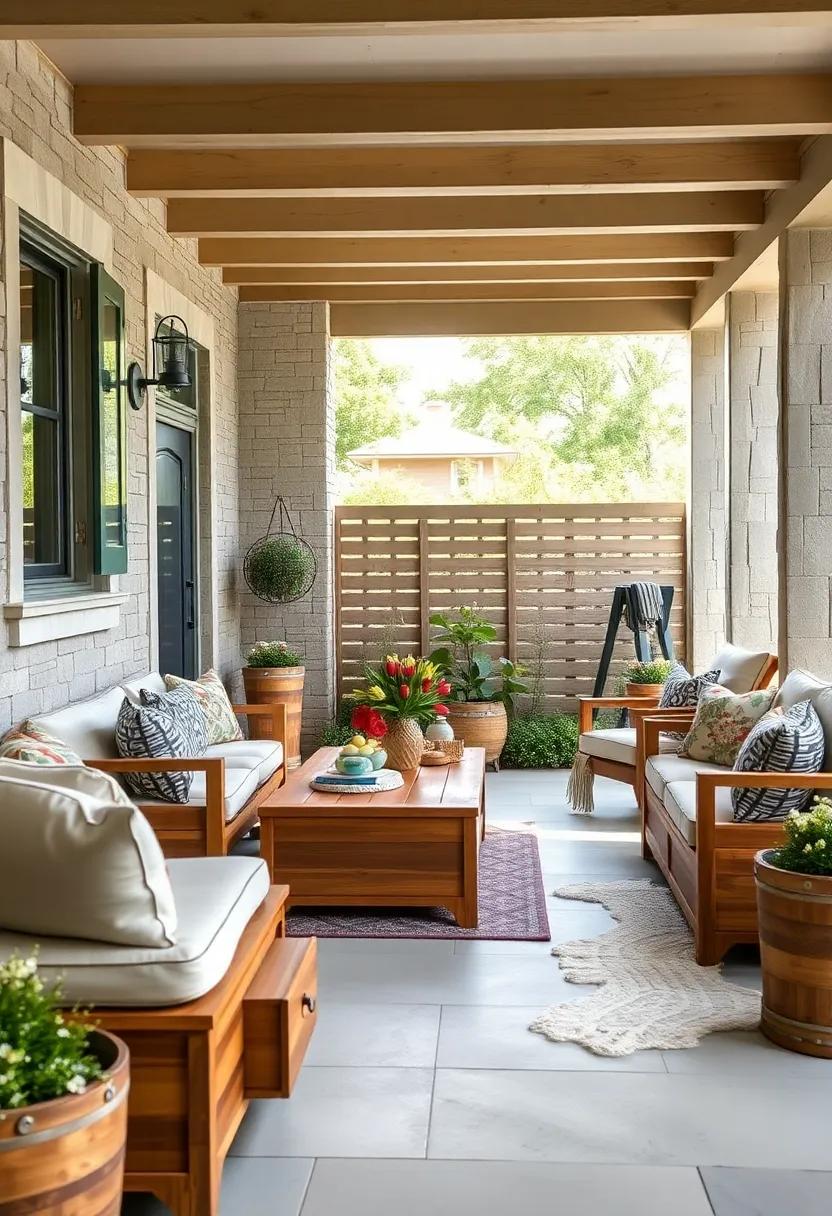 Rustic Charm Meets Practicality in Wooden Patio Furniture With Clever Built-In Storage Drawers