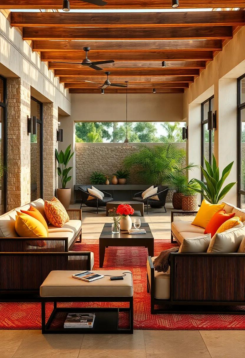 Streamlined Contemporary Patio Furnishings With Innovative Storage for Tech Gadgets and Power Cords