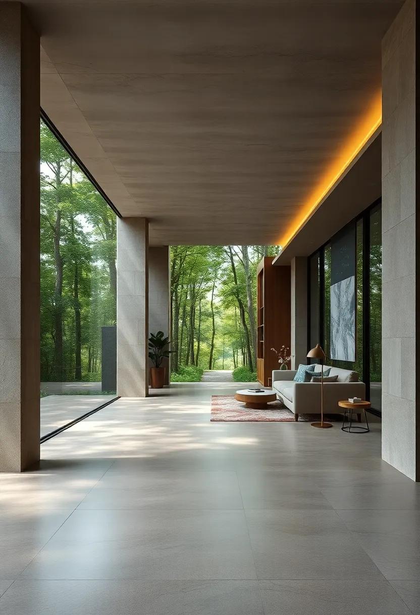 The Intricate Dance of Lines Converging Toward a Vanishing Point in a Lush Forest Path