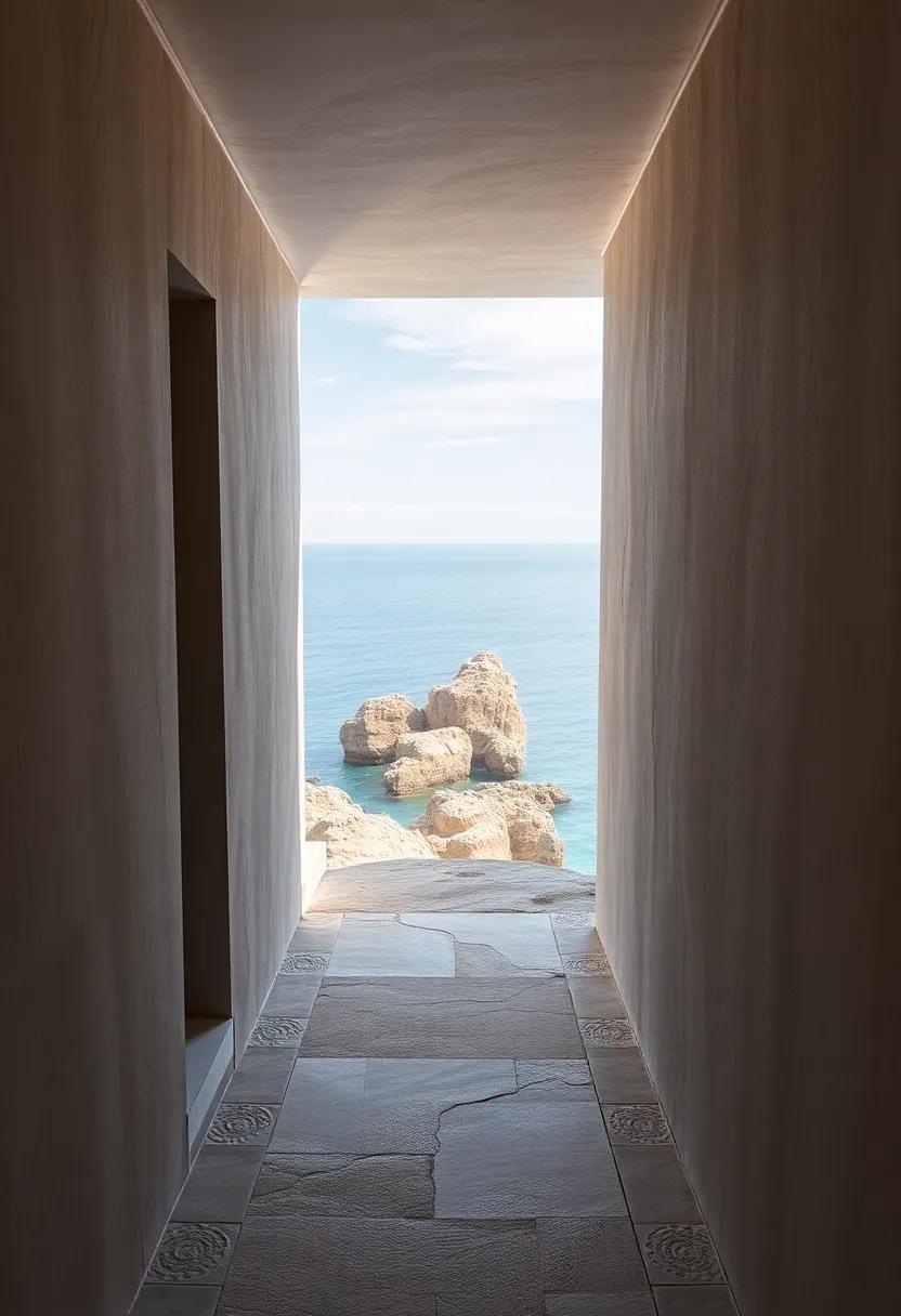 A Narrow Footpath Along a Coastal Cliff Showing Expansive Ocean Views Framed by Jagged Rocks