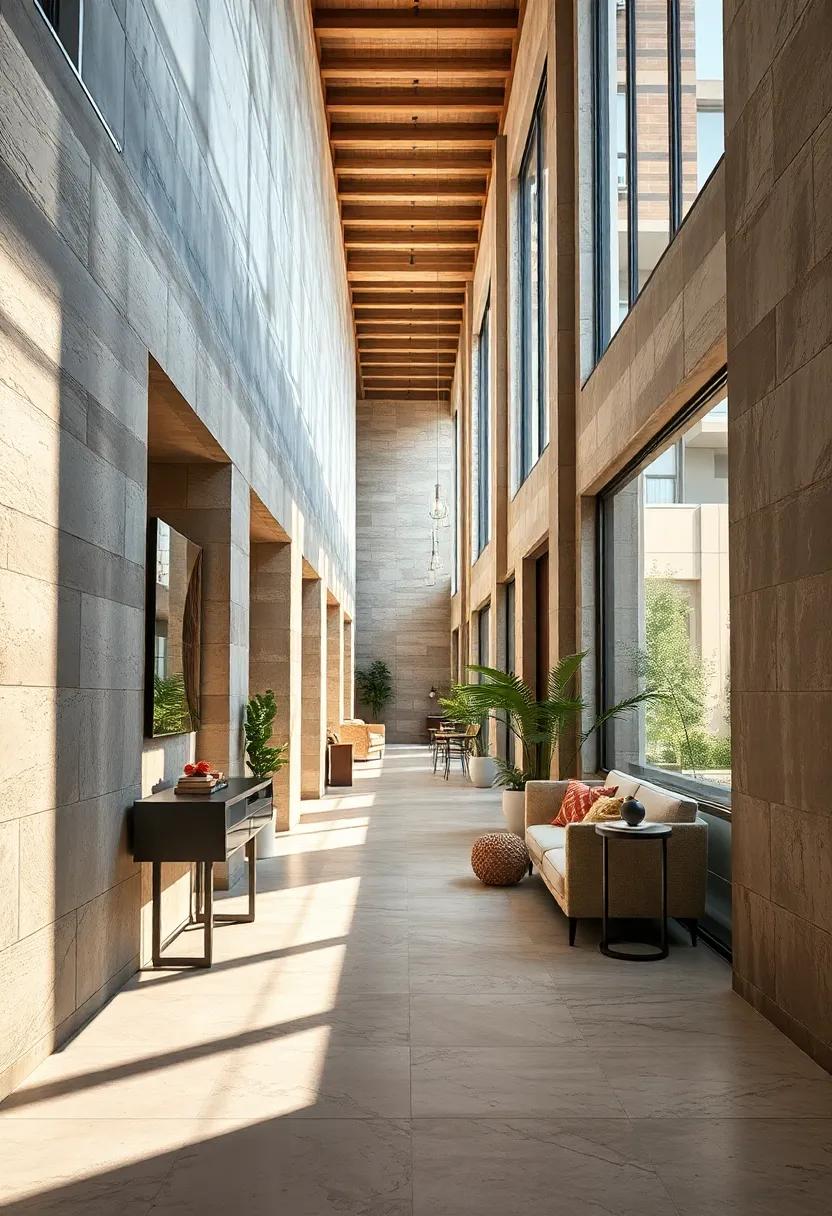 Sunlight Streaming Through a Tight Urban Corridor Highlighting the Depth of Shimmering Facades