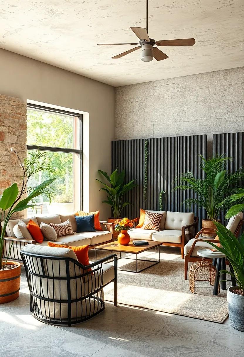 Industrial Edge Achieved Through Corrugated Steel Sheets Retrieved and Patinated for Garden Enclosure