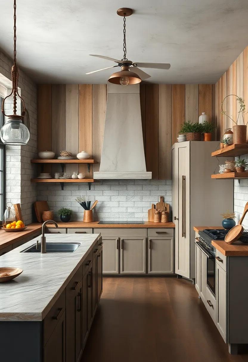 Rust-Patinaed Metal Accents Against Painted Wooden Walls For A Perfect Blend Of Rough And Refined