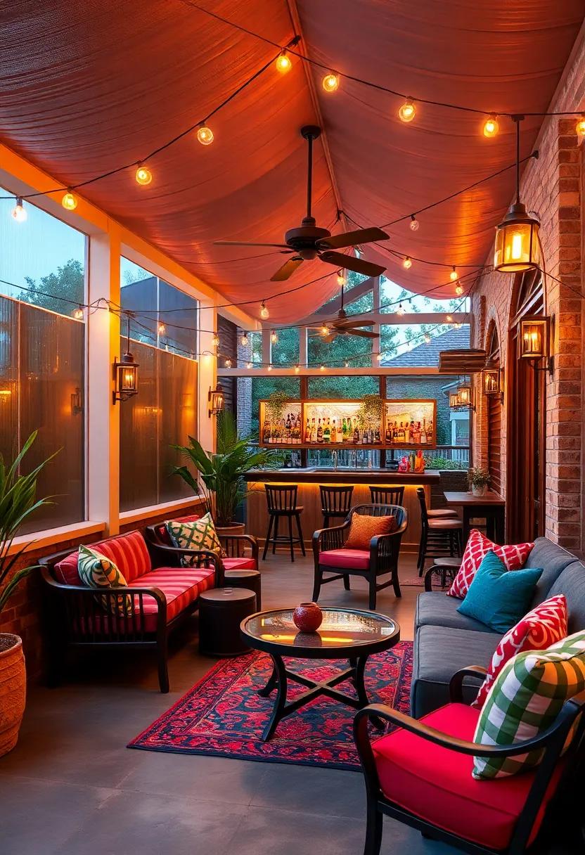 Playful Lighting Installations Casting a Warm Glow Over Vibrantly Decorated Bar Spaces