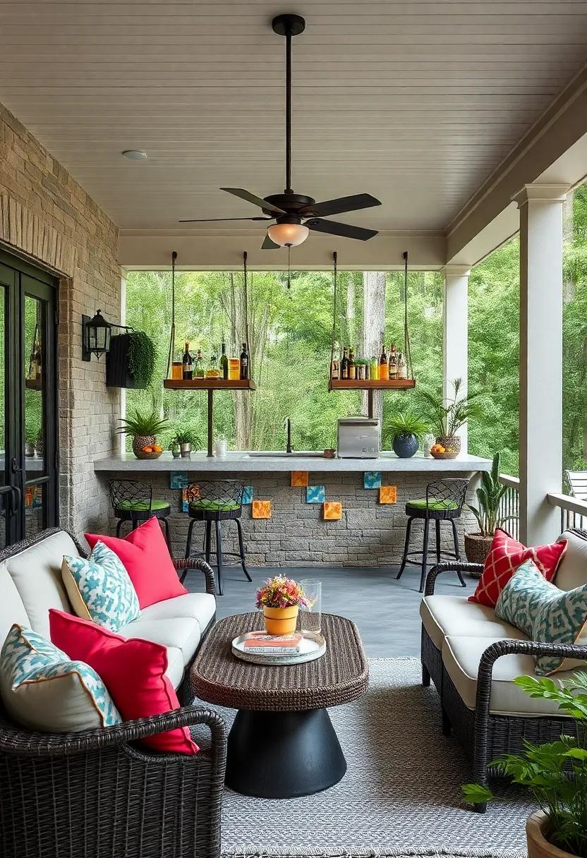 DIY Colorful Tile Insets Embedded in Bar Counters for Pizzazz and Personality