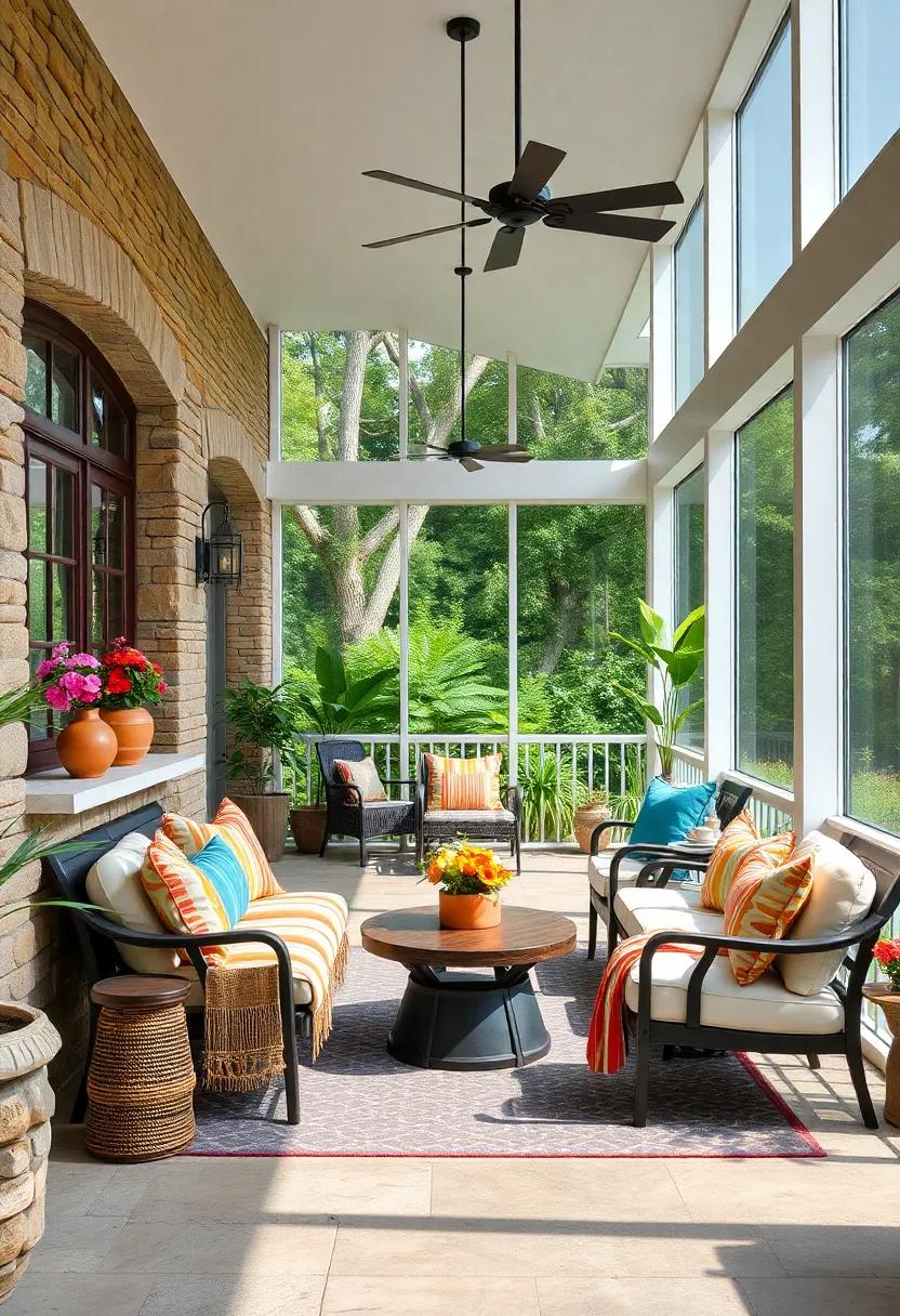 Contrasting Cushions and Throws Bringing Coordinated Color Layers to Every Seating Area