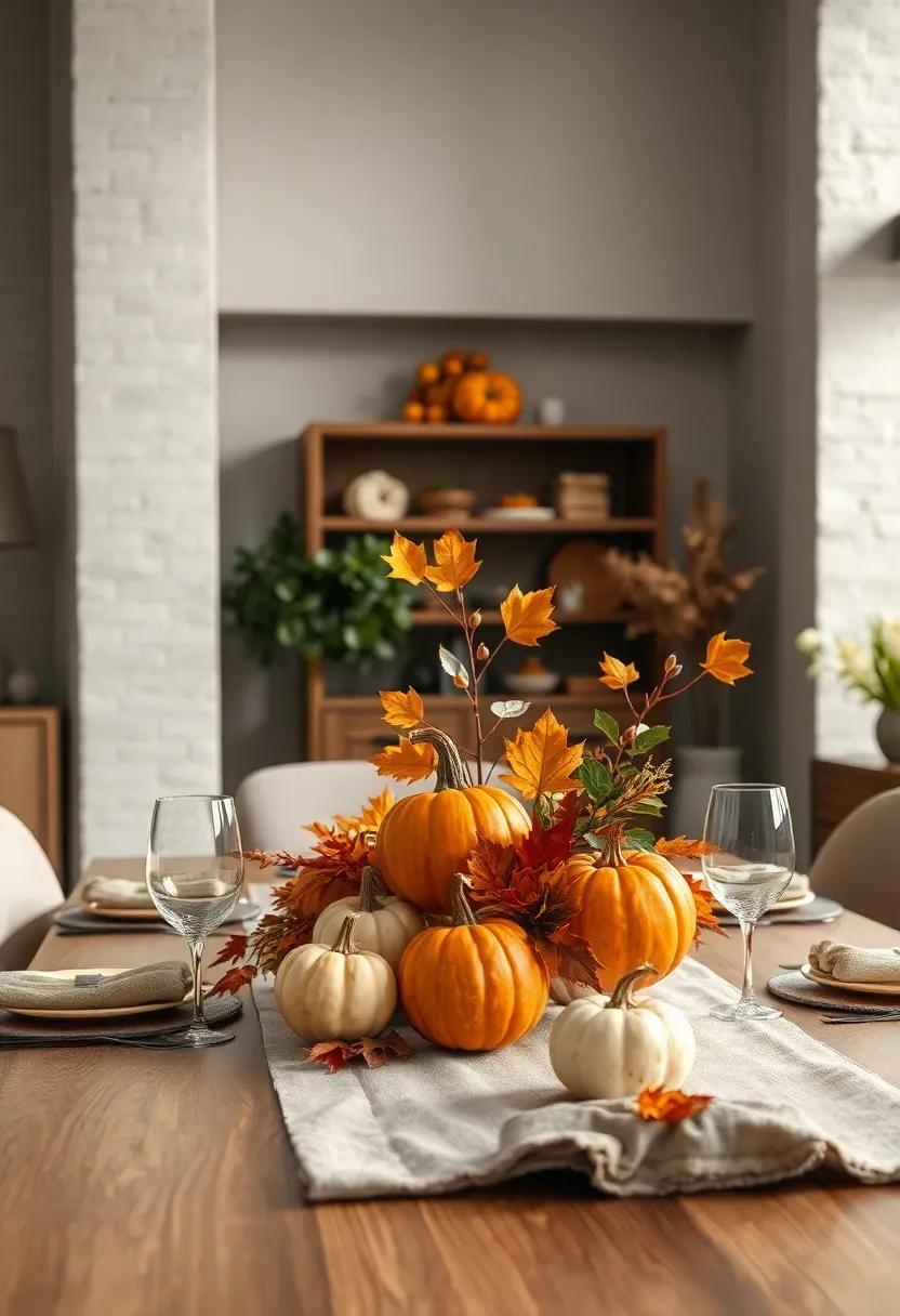 Classic Harvest Festival Arrangement Showcasing Pumpkins, Gourds, and Autumn Leaves for Seasonal Warmth