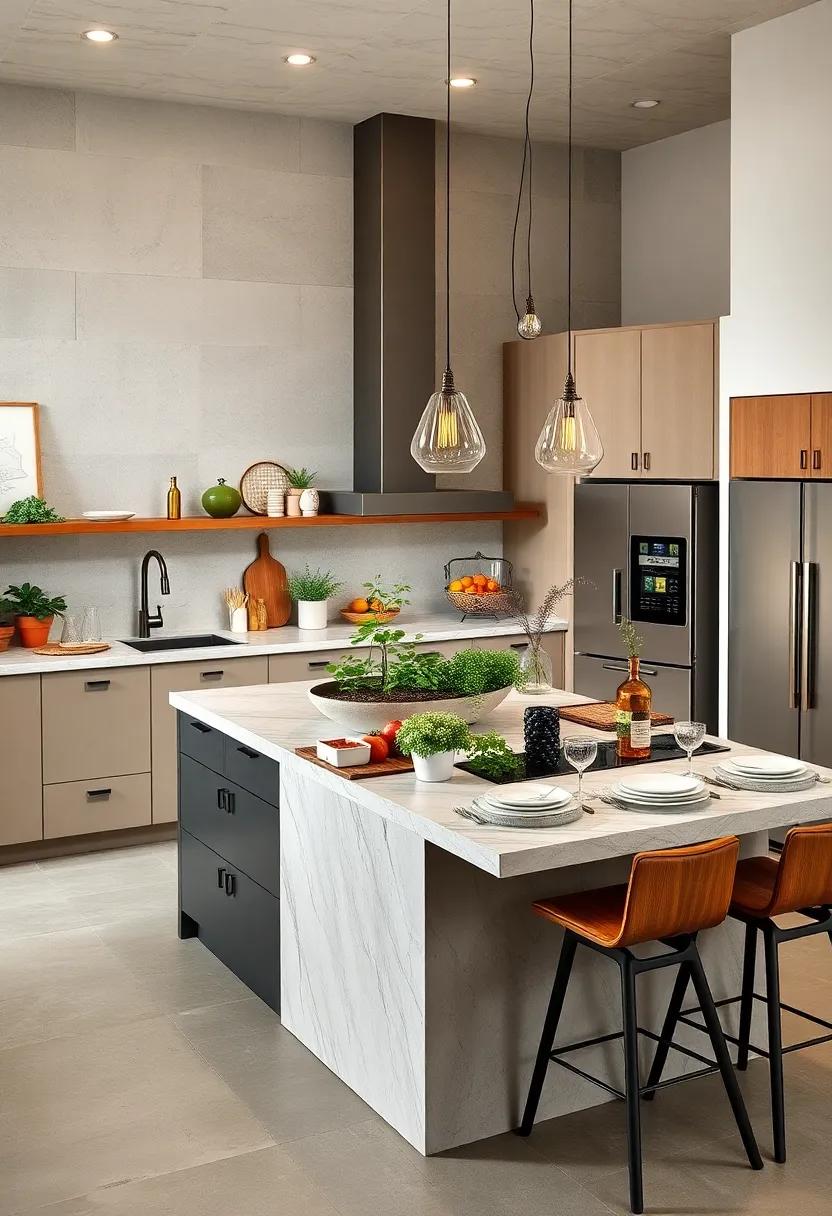 Adding Greenery And Herb Gardens To Kitchen Islands For A Fresh Touch