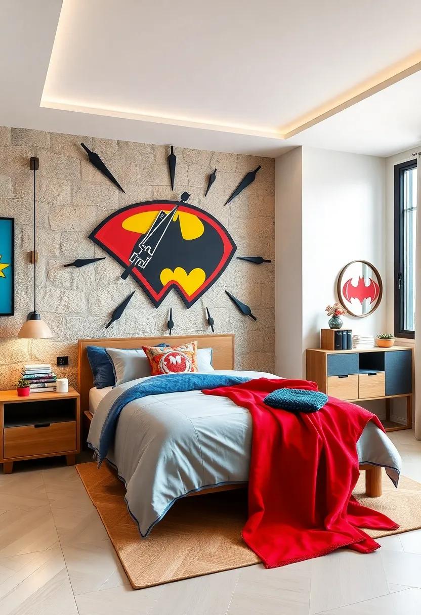 Creative Art Pieces Combining Graphic Novel Style Illustrations and Bright Primary Colors for Heroic Flair