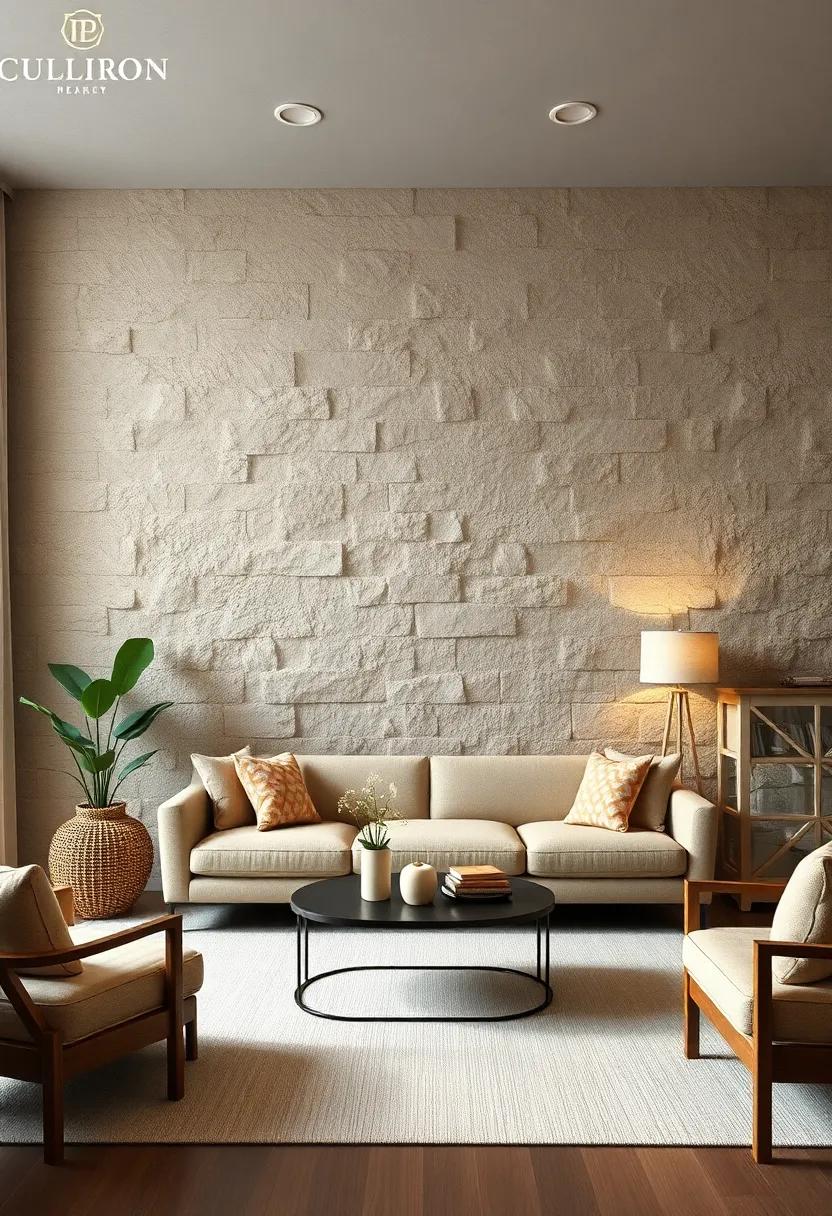 The Allure of Natural Stone Textured Walls Bringing Rustic Elegance to Your Living Room Space