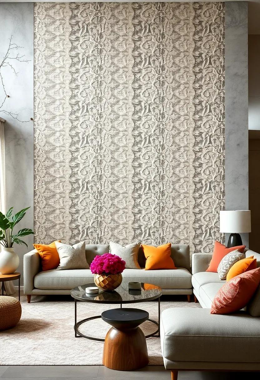 Vintage Lace and Crochet Inspired Textured Wall Covering for a Delicate and Dramatic Look