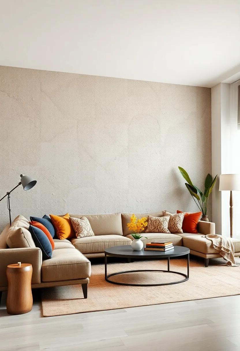 Hand-Painted Mural-Style Textures Inspired by Abstract Art for a Unique Accent Wall