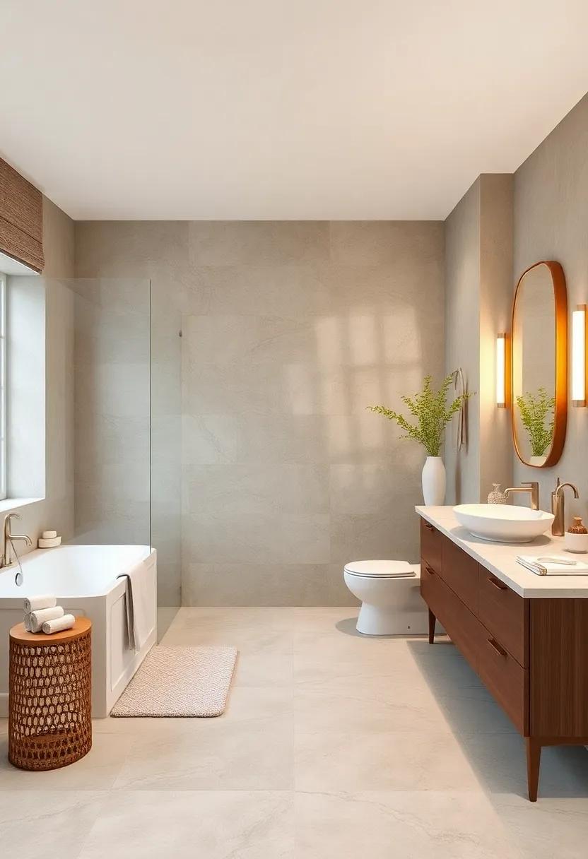Balancing Classic Charm and Modern Lines in Transitional Coastal Bathroom Designs