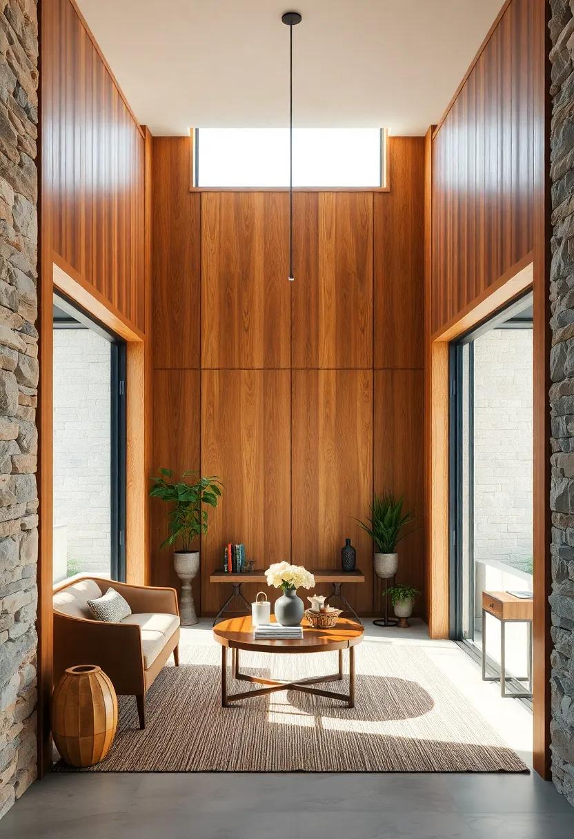 Sun-Drenched Wood Panels with Transparent Finishes Highlighting Natural Grain and Texture