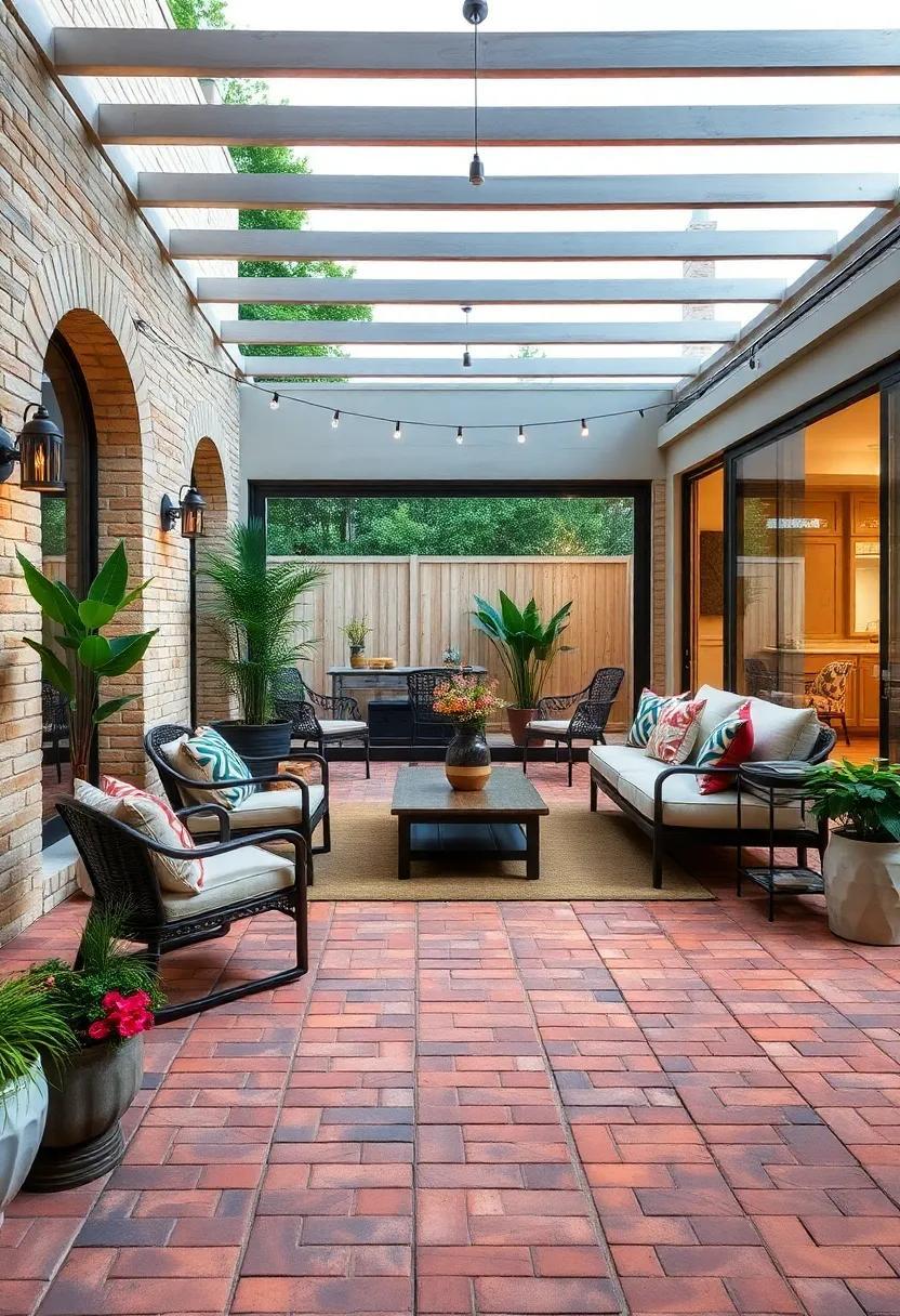 Timeless Elegance: Transform Your Patio with Herringbone Brick Flooring