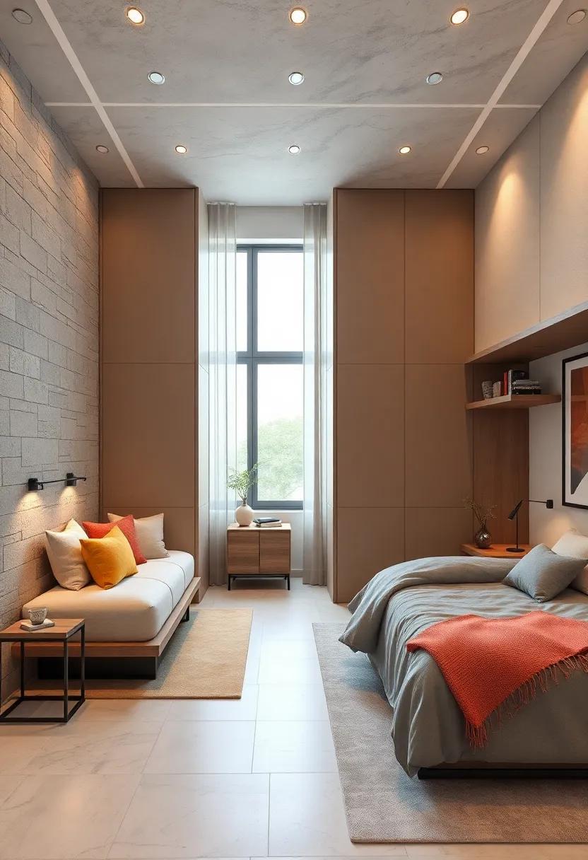 Maximizing Space: Modern Shared Bedrooms with Smart Partitions and Storage