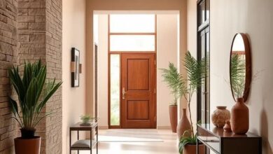 Timeless Earthy Tone Hallways: Subtle Hues for Cozy Home Entrances