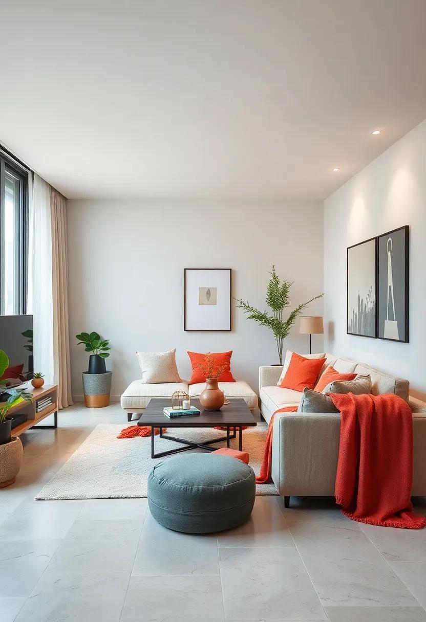 Transform Your Apartment Living Room with Warm and Cozy Textiles