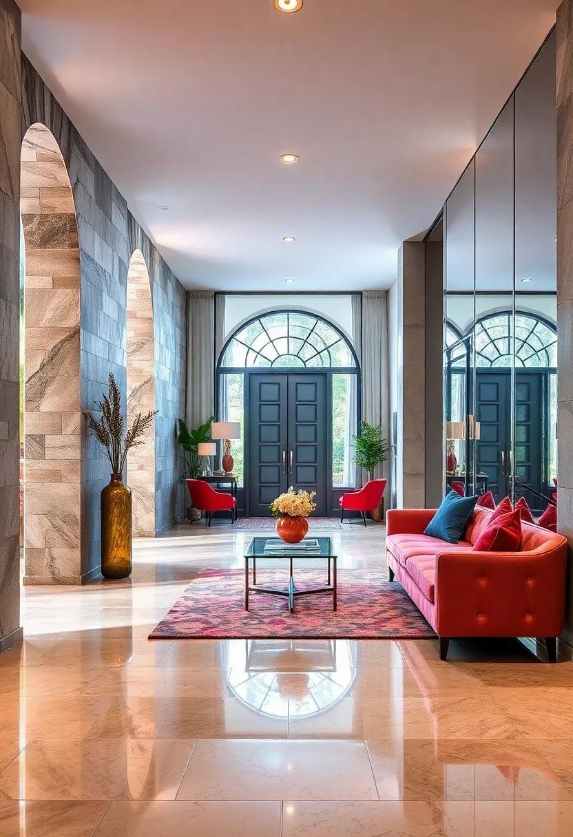 Reflective Elegance: Transforming Entryways with Mirrored Walls