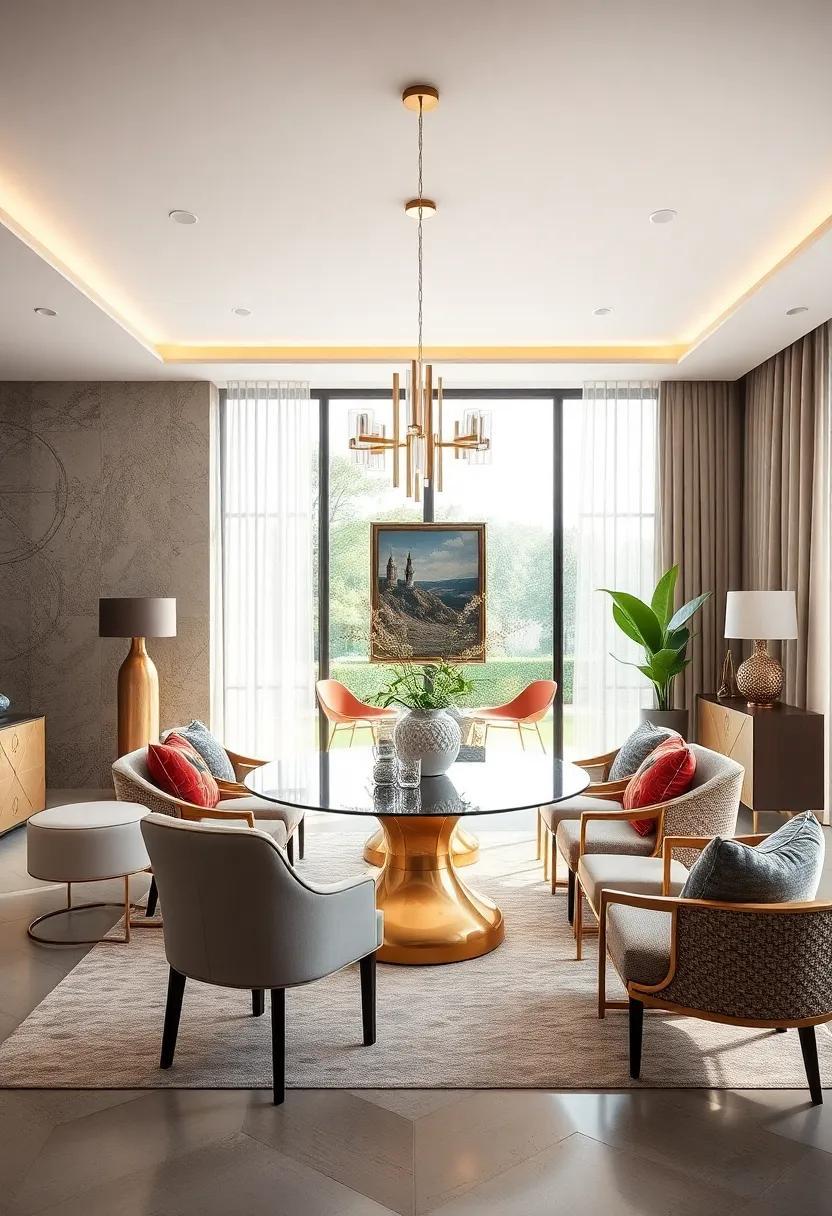 Elevate Elegance: Exploring Luxury Dining Rooms with Stunning Metallic Accents
