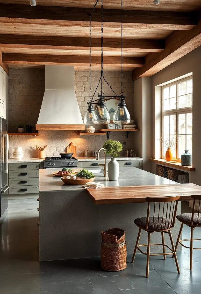 Crafting Warmth: The Timeless Charm of a Rustic Kitchen Island Design