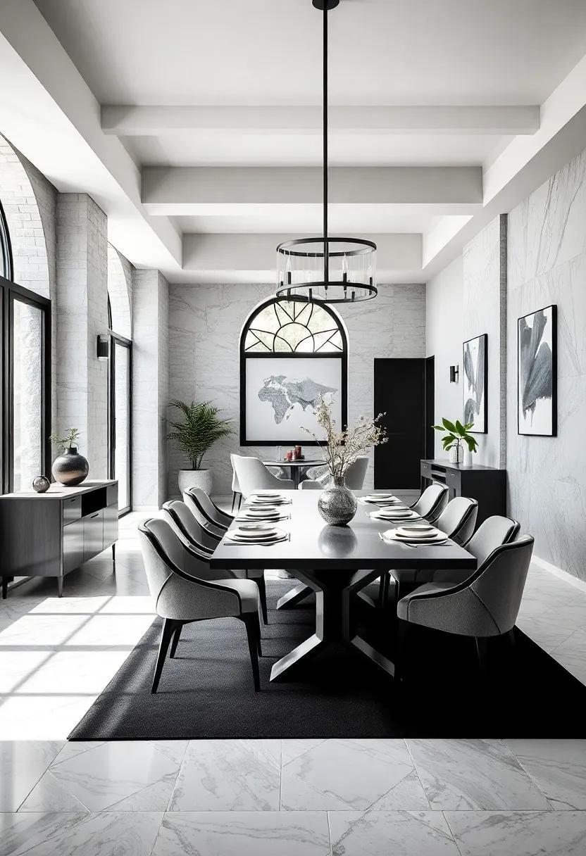 Timeless Elegance: Crafting Stunning Black and White Dining Room Designs