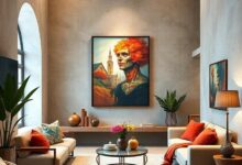 Creative Living Room Under-Stairs Spaces Enhanced with Stunning Artwork