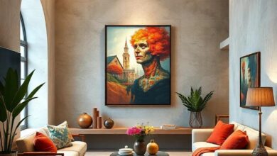 Creative Living Room Under-Stairs Spaces Enhanced with Stunning Artwork