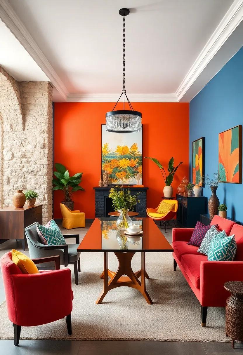 Vibrant Vibes: Styling Eclectic Dining Rooms with Bold Wall Colors