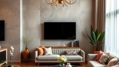 Shimmer and Style: Exploring the Contemporary Glam Apartment Living Room