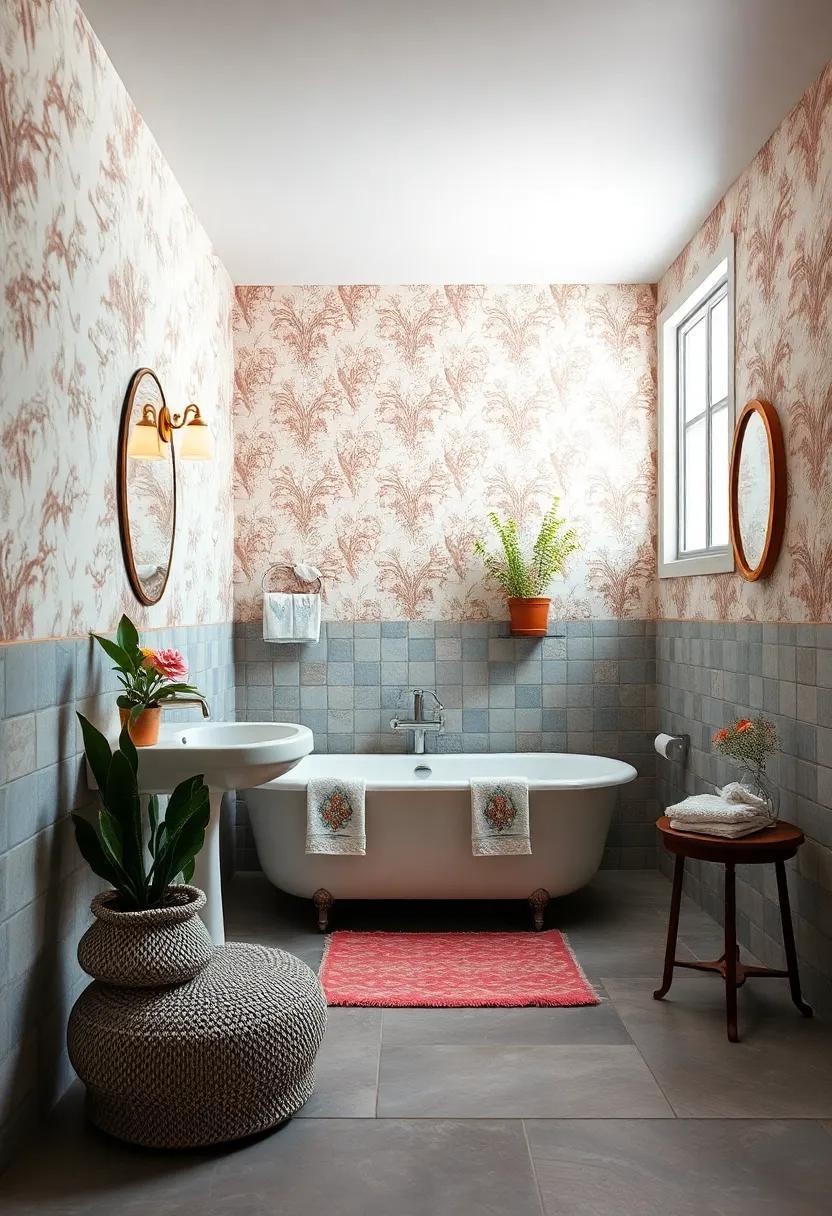 Timeless Charm: Exploring the Allure of Vintage Bathrooms with Wallpaper