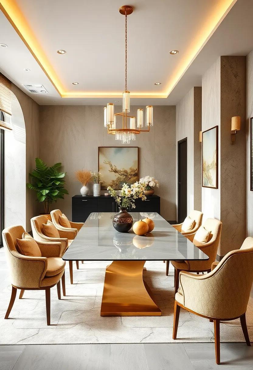 Shining Elegance: How Gold Accents Transform Your Dining Room Decor