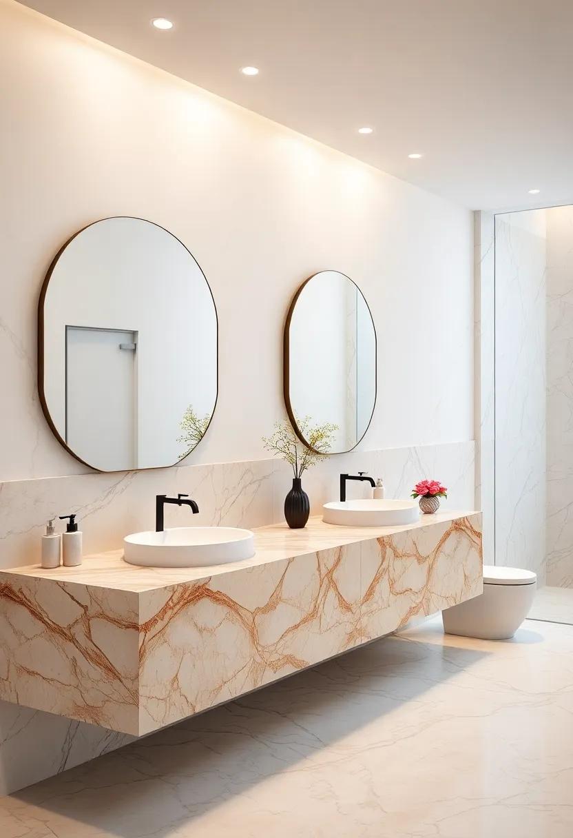 Marble Vanity Tops Radiating Timeless Elegance With Intricate Veining Patterns And Polished Finishes