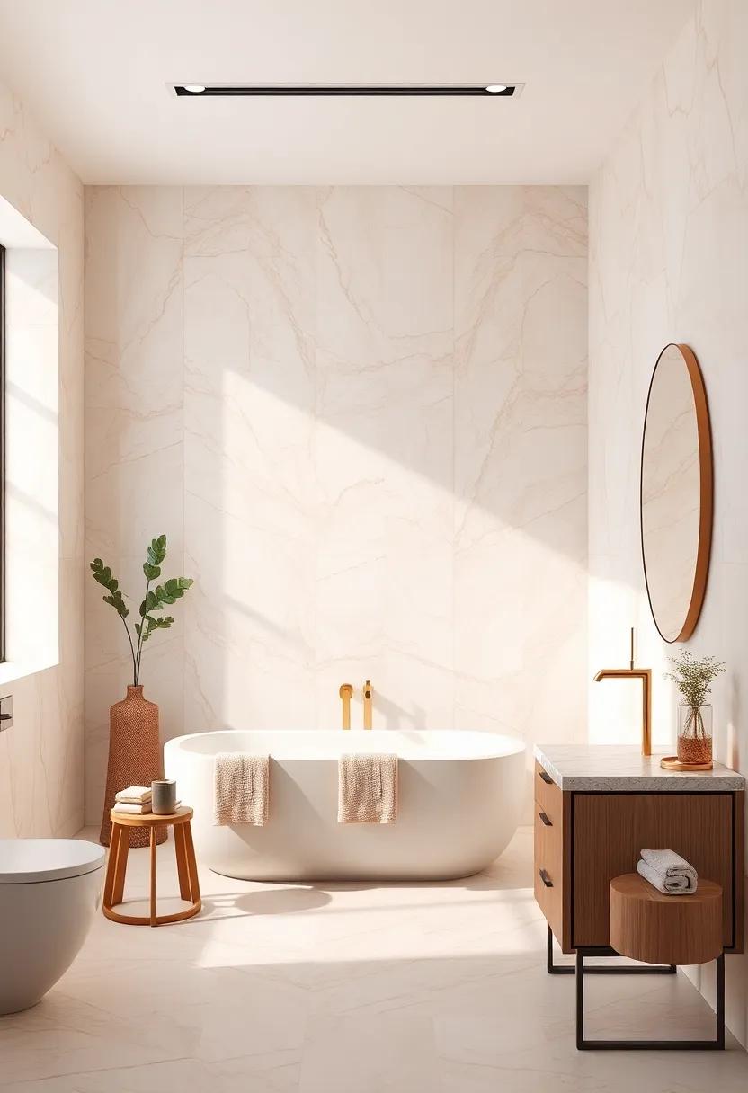 Soft Blush Marble Walls Capturing A Gentle Warmth To Create Inviting And Luxurious Surroundings