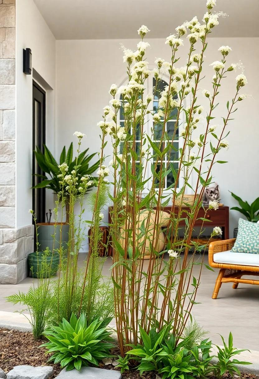 Soft Breezes Moving Through Tall Catnip Plants with Curious Kittens Peeking Through