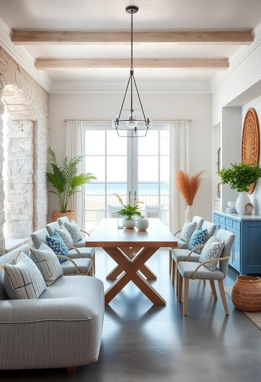 Coastal Color Palette Featuring Soft Blues, Sandy Neutrals, and Crisp Whites Evoking Ocean Breezes