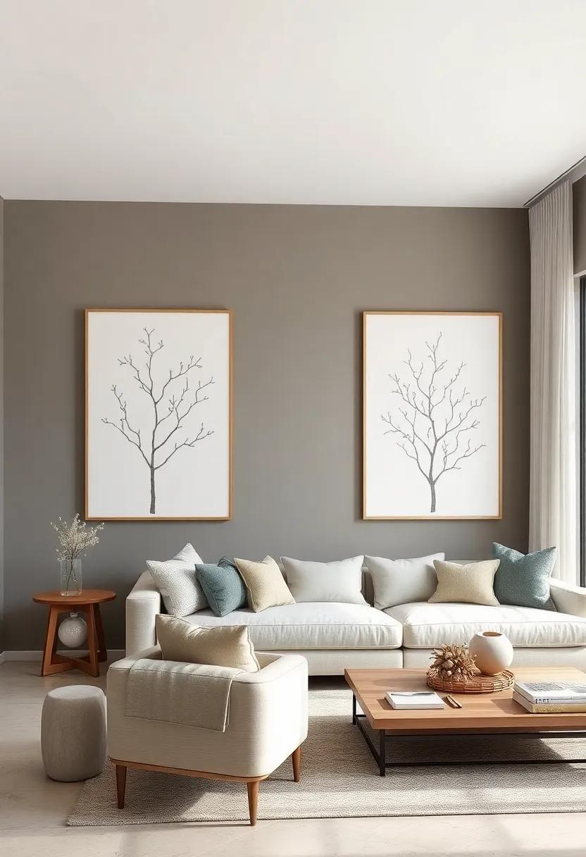 Elegant Coral Branch Prints Highlighting Delicate Natural Patterns Amid Muted Coastal Backdrops