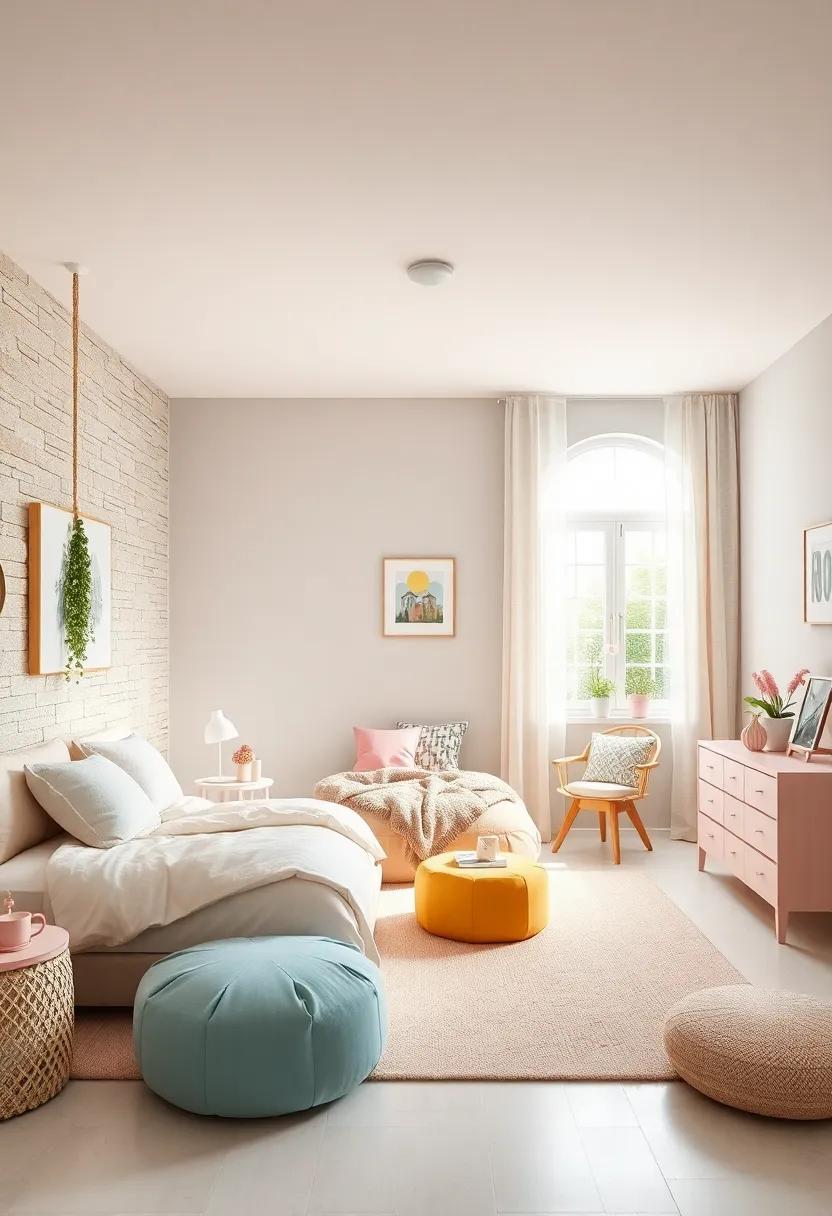 Soft Pastel Color Palette Creating a Calming and Inviting Atmosphere for a Toddler's Bedroom