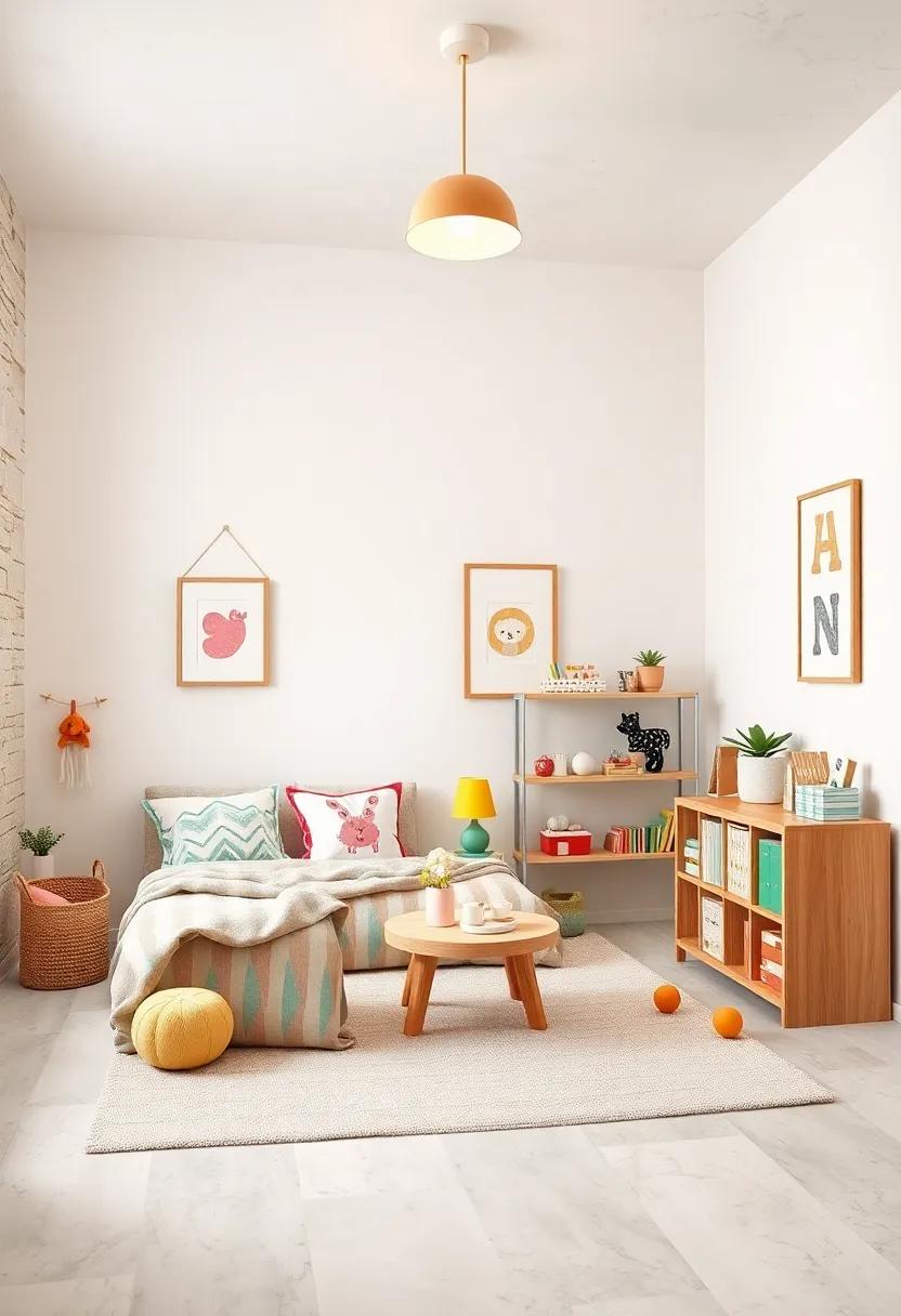 Gentle Ambient Lighting From String Lights and Soft Lamps to Foster a Relaxing Bedtime Mood