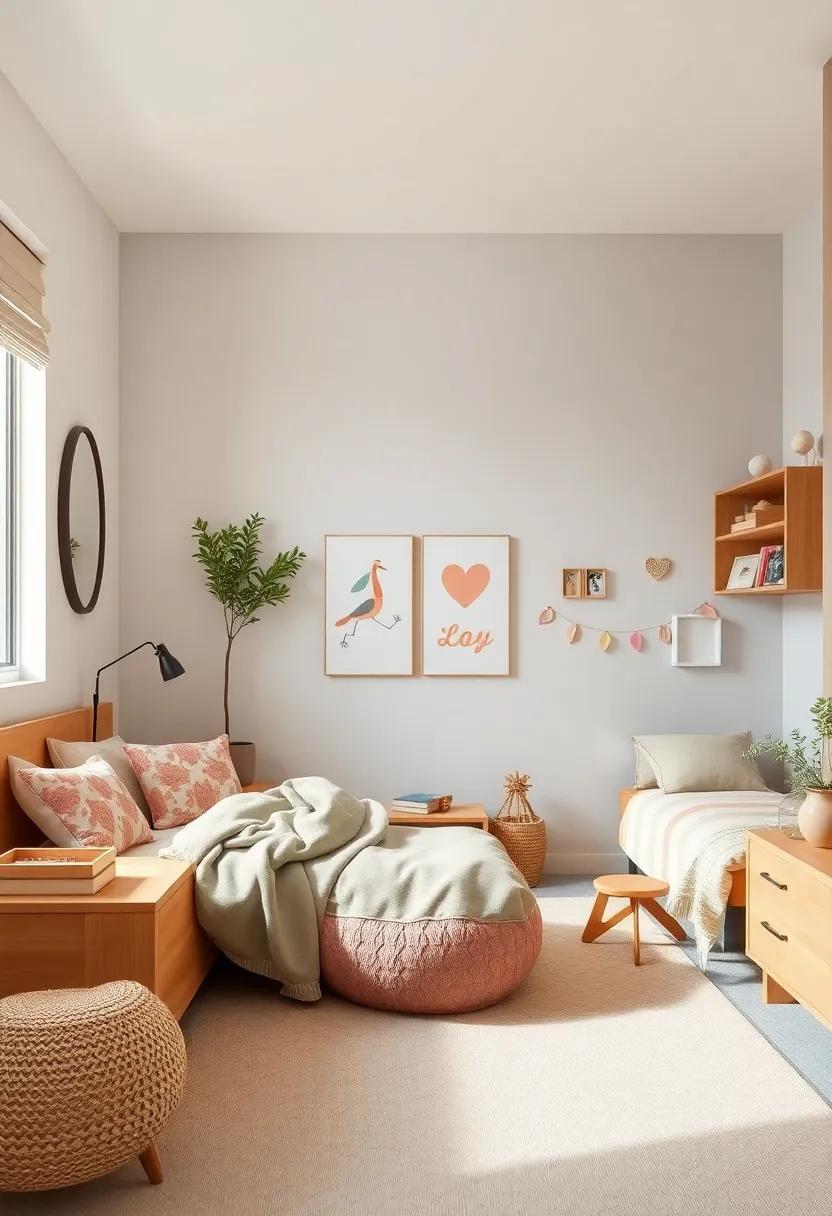 Natural Wood Furniture Pieces Adding Warmth and Durability to a Cute Toddler Room Design