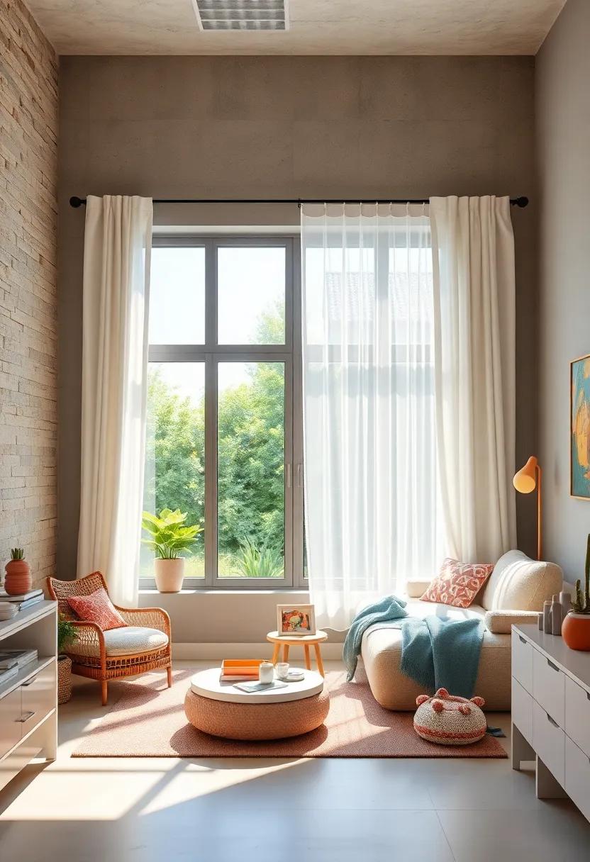 Bright Window Treatments With Sheer Curtains That Let in Natural Light While Ensuring Privacy