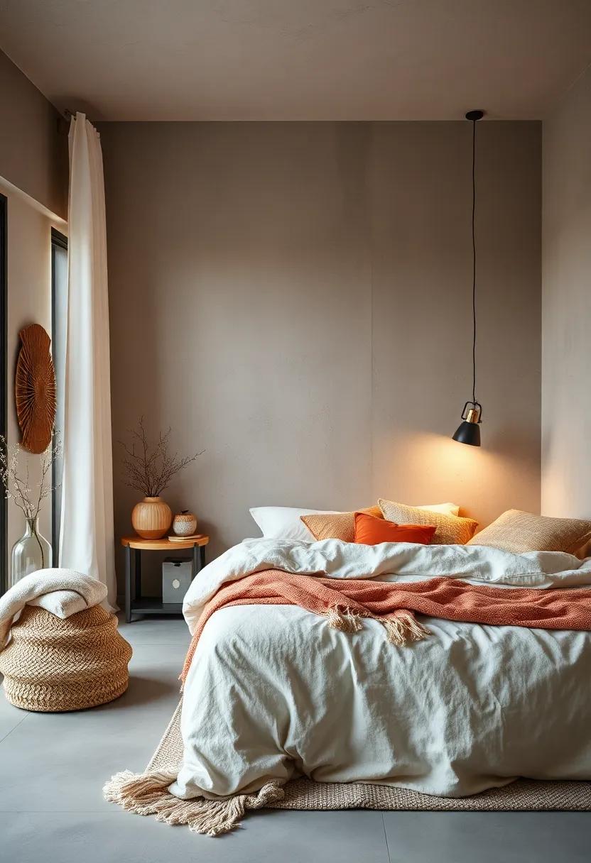 Soft Layered Textiles Creating a Warm and Inviting Scandinavian Bedroom Ambiance