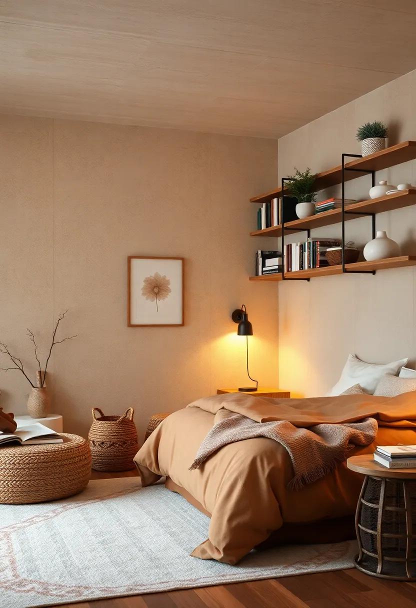 Open Shelving Displaying Books and Handmade Objects to Personalize the Hygge Retreat