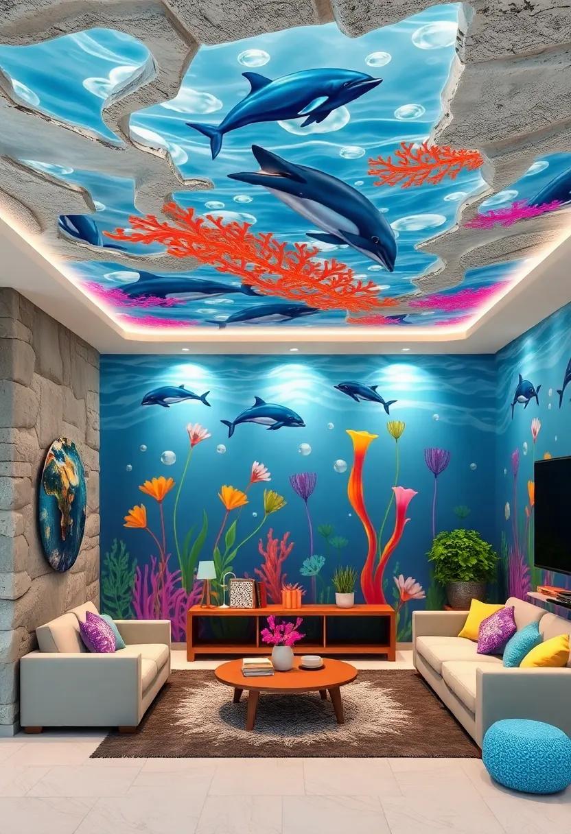 Whimsical Circus Tents with Stripes and Twinkling Lights Bringing the Carnival Atmosphere Indoors