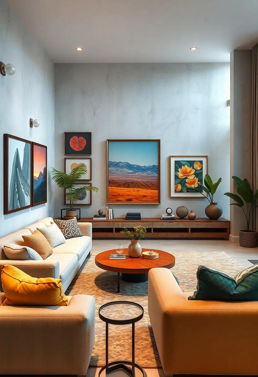 Incorporating Nature-Inspired Artworks Alongside Urban Elements for a Unique Contrast