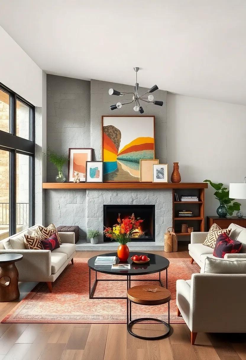 Arranging Eclectic Art Collections Around Your Fireplace to Create Warmth and Drama