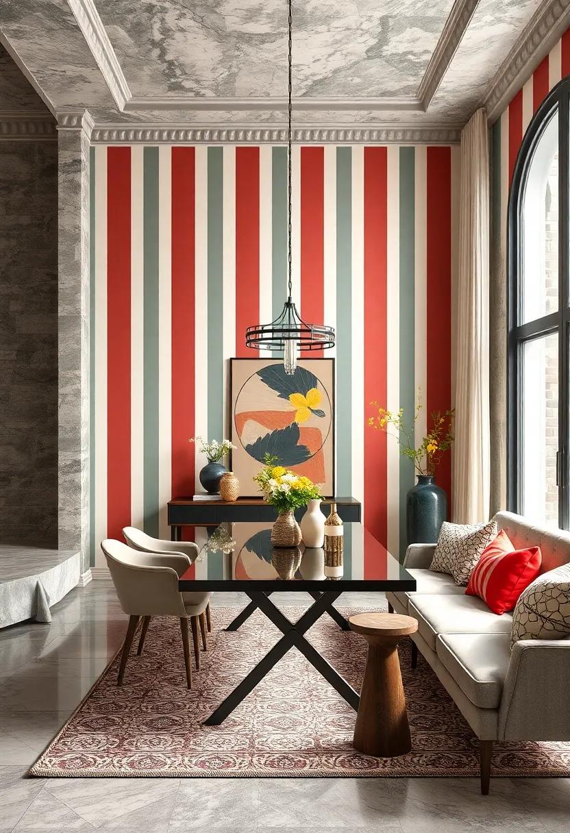 Classic Stripes with Unconventional Color Combinations Offering a Balance of Tradition and Modernity