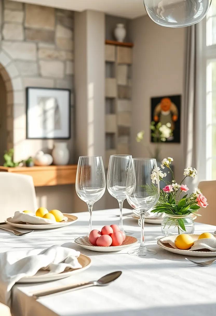 Crystal Glassware Reflecting Soft Morning Light For An Airy And Elegant Springtime Table